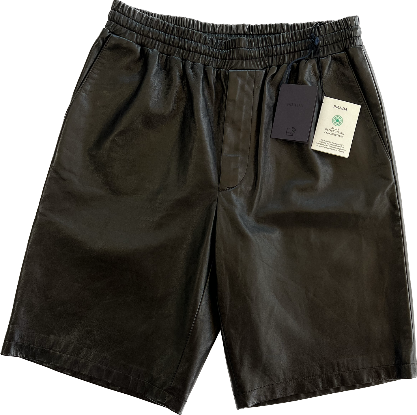 Prada Nappa Leather Bermuda Shorts