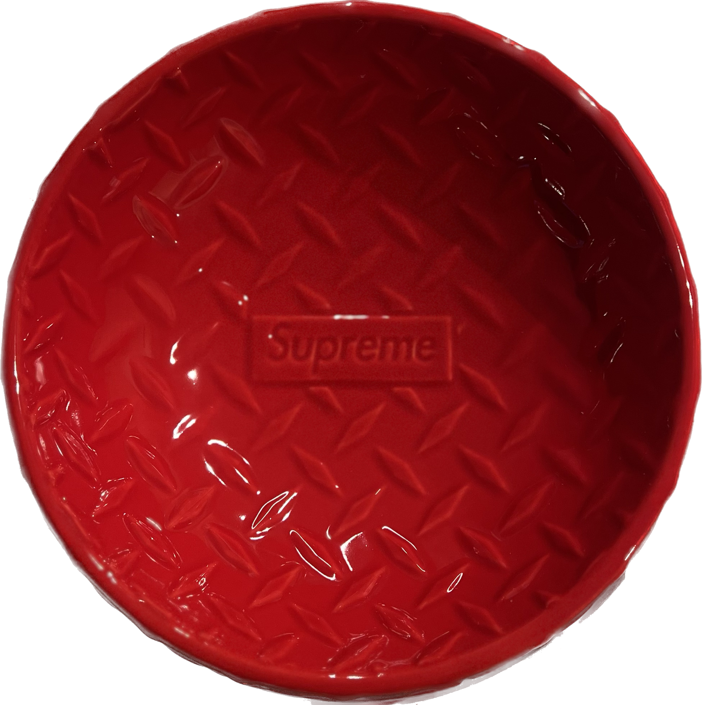 Supreme Diamond Plate Dog Bowl