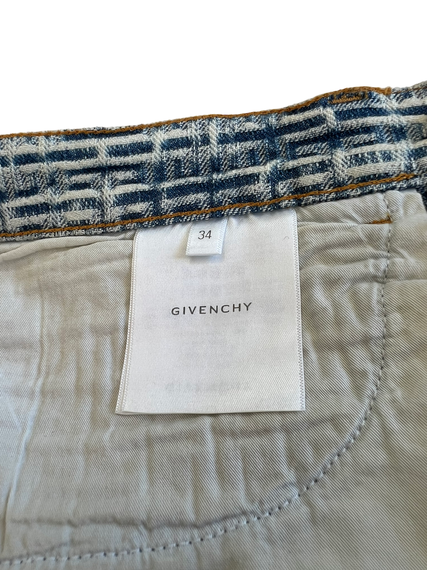 Givenchy Skate 4G Raw Denim Shorts