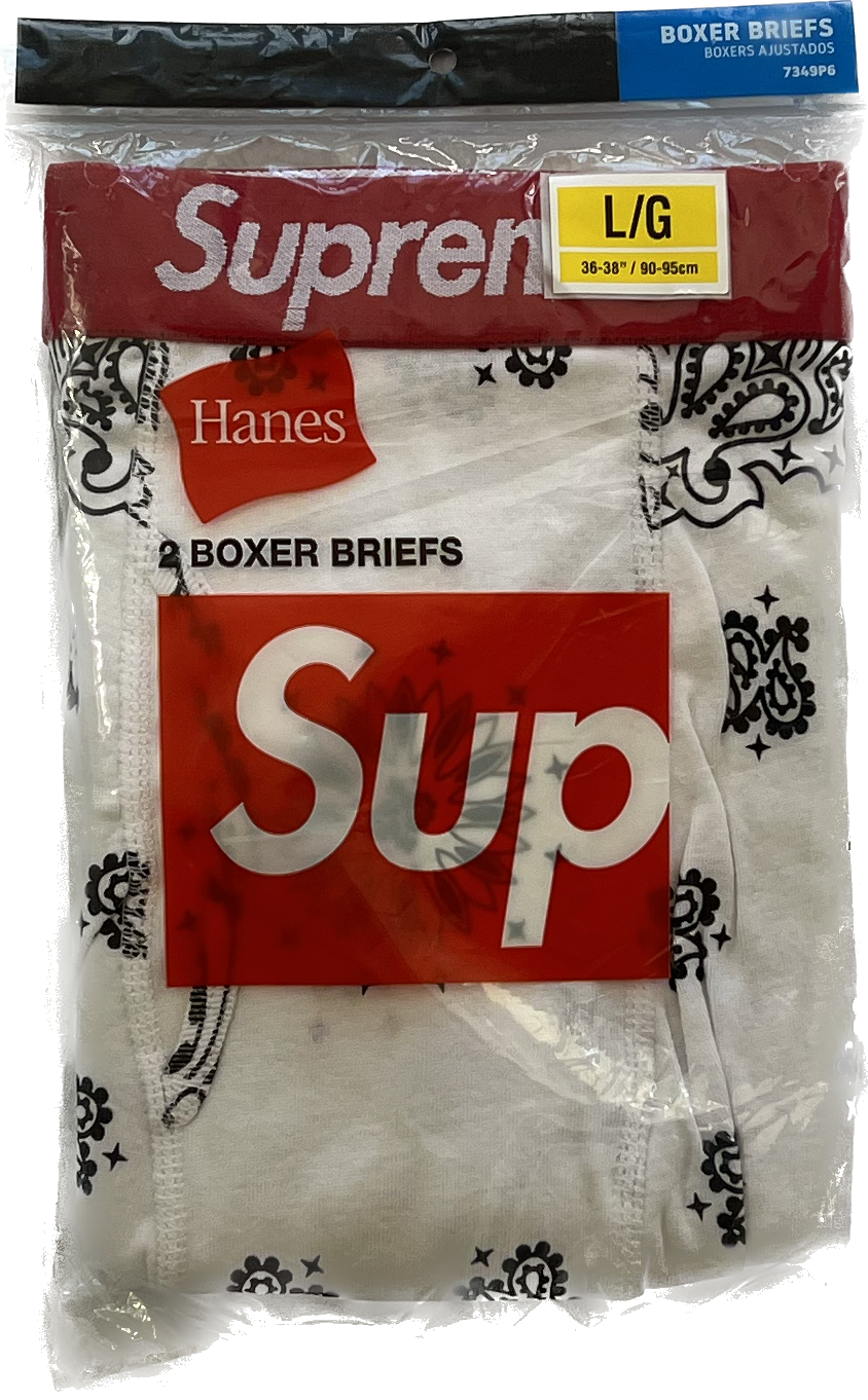 Supreme Hanes Bandana Boxer Briefs (2 Pack)