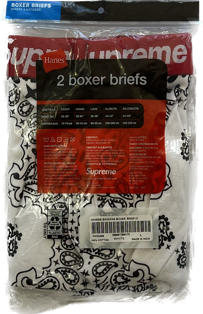 Supreme Hanes Bandana Boxer Briefs (2 Pack) – HD-Goods